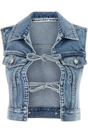 Alexander Wang Vests, female, , S, Embellished Denim Vest for Women