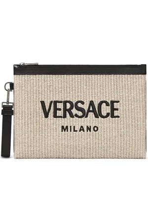 VERSACE Embroidered Clutch Bag