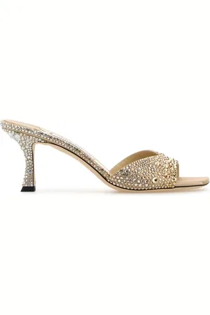 Jimmy Choo Heeled Mules, female, , 3 UK, Embellished Satin Skye Mules