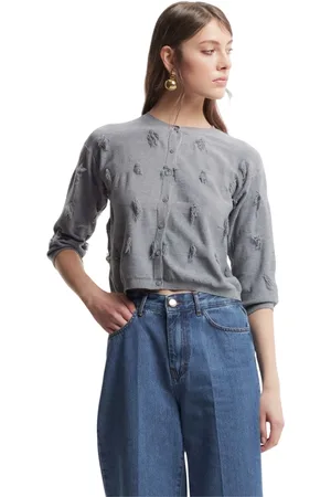 Kocca Cardigans, female, , XS, Fringed Cardigan with Tone-on-Tone Buttons