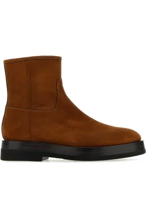 santoni Ankle Boots, male, , 5 UK, Caramel Suede Ankle Boots