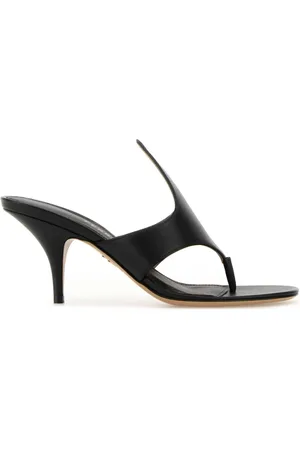 Salvatore Ferragamo Heeled Mules, female, , 7 1/2 UK, Leather Lyrai Thong Mules