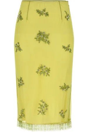 BLUMARINE Midi Skirts, female, , 2XS, Tulle Embroidered Skirt