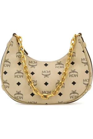 MCM Shoulder Bags, female, , ONE SIZE, Canvas Crescent Shoulder Bag