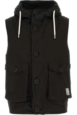 Emporio Armani Hood Drawstring Cotton Blend Vest