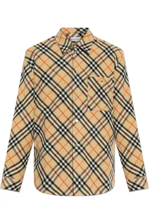 Burberry Casual Shirts, male, , XL, Check Wool Shirt