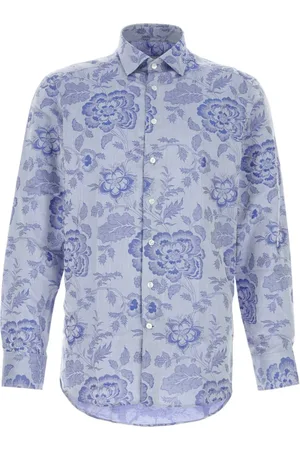 Etro Casual Shirts, male, , XL, Embroidered Cotton Shirt for Men
