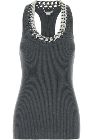 Stella McCartney Sleeveless Tops, female, , L, Stretch Wool Blend Top