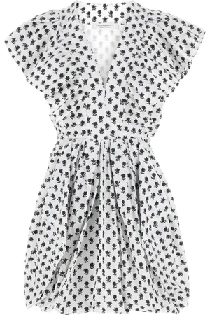 Serafini Short Dresses, female, , 2XS, Printed Poplin Mini Dress