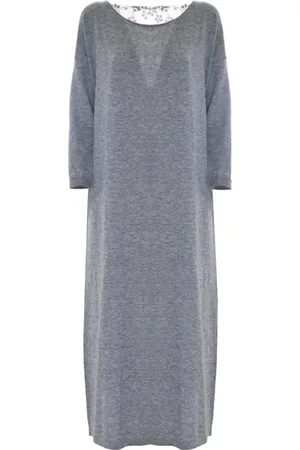 Kocca Maxi Dresses, female, , S, Soft Knit Dress with Lace Insert