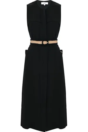 Kocca Midi Dresses, female, , S, Contrasting Belt Midi Dress with Buttons