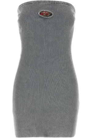 Diesel Short Dresses, female, , M, Stretch Cotton Blend Mini Dress