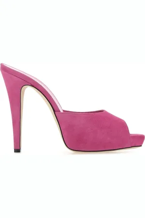 PARIS TEXAS High Heel Sandals, female, , 2 UK, Fuchsia Suede Monica Mules