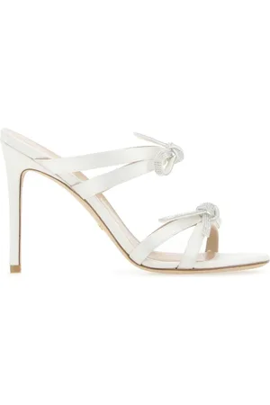 Stuart Weitzman Heeled Mules, female, , 4 UK, Bow-Detailed Embellished Heeled Sandals