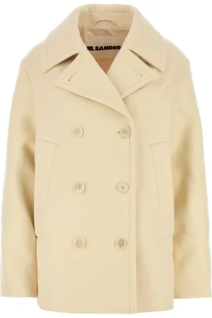 Jil Sander Double-Breasted Coats, female, , S, Pastel Pink Wool Coat