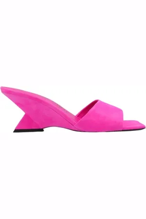 The Attico Cheope Suede Wedge Mules