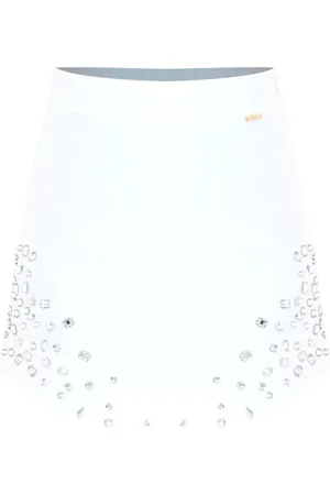 Kocca Rhinestone Embellished Flared Mini Skirt