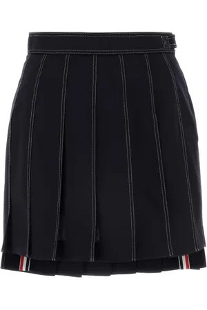 Thom Browne Short Skirts, female, , XS, Midnight Wool Skirt