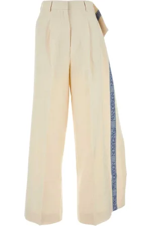 J.W.Anderson Wide-Leg Ivory Cotton Blend Pant