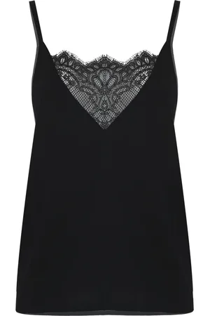 Kocca Sleeveless Tops, female, , L, V-Neck Top with Mesh Detailing