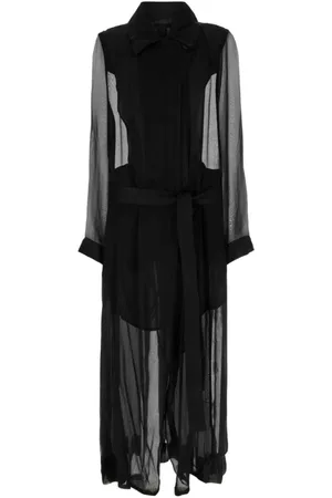 ANN DEMEULEMEESTER Crepe Georgine trench coat
