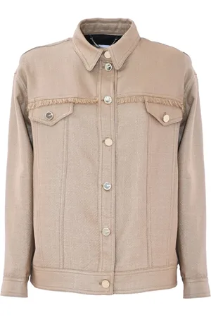 Kocca Denim Jackets, female, , L, Fringed Jacket with Pockets