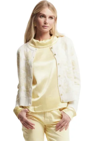 Kocca Cardigans, female, , XS, Abstract Patterned Cardigan with Back Slit