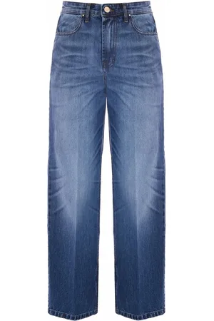 Kocca Wide Jeans, female, , W28, Stone-washed Wide Leg Jeans with Slits