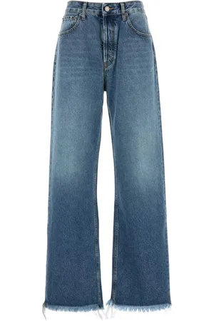 Alessandra Rich Straight Jeans, female, , W26, Low Waist Baggy Denim Jeans