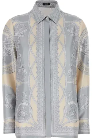 VERSACE Shirts, female, , XS, Silk Printed Shirt