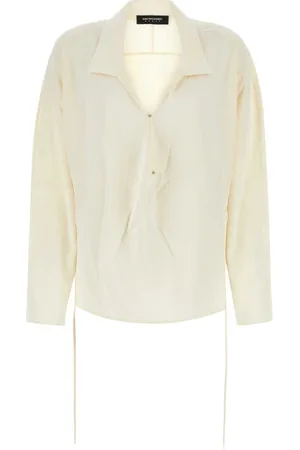 Kiko Kostadinov Blouses, female, , S, Elegant Ivory Satin Shirt