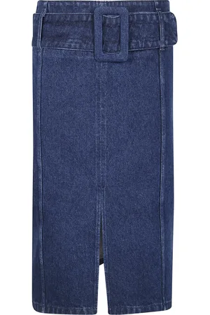 Patou Denim Skirts, female, , XS, Midi Belted Skirt