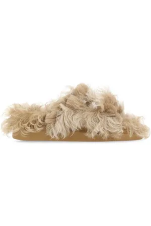 Alexander McQueen Sliders, female, , 2 1/2 UK, Luxury Fur Sliders