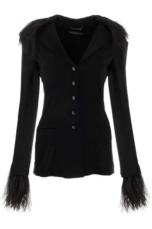 Alberta Ferretti Blazers, female, , S, Crepe Blazer - Stylish and Versatile