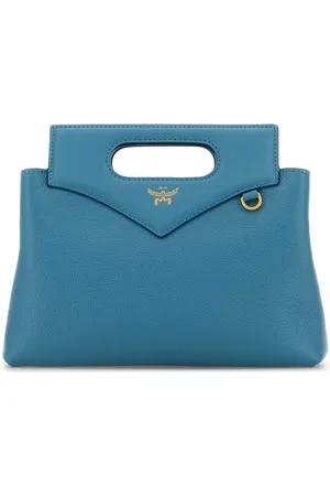 MCM Handbags, female, , ONE SIZE, Soft Diamond Turquoise Leather Handbag