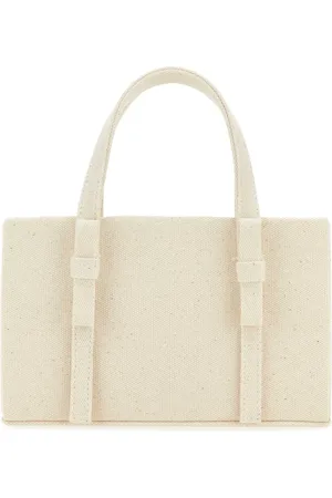 KARA Tote Bags, female, , ONE SIZE, Ivory canvas handbag