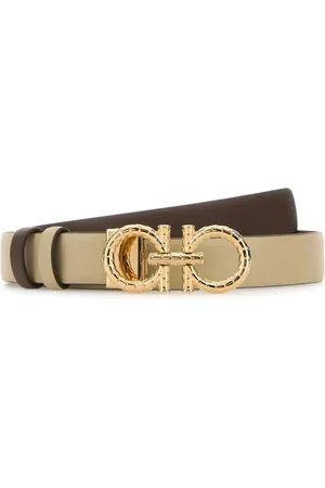 Salvatore Ferragamo Belts, female, , 80 CM, Reversible Sand Leather Belt