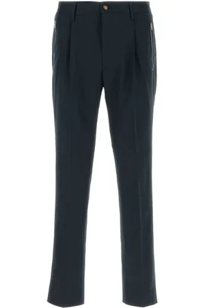 Etro Straight Trousers, male, , M, Midnight Stretch Cotton Pant
