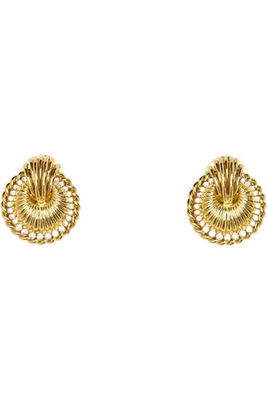 Alessandra Rich Shell Crystal Earrings Stylish Fashion Jewelry