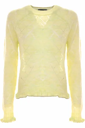 Kocca Diamond Knit Jumper with Gathered Hem