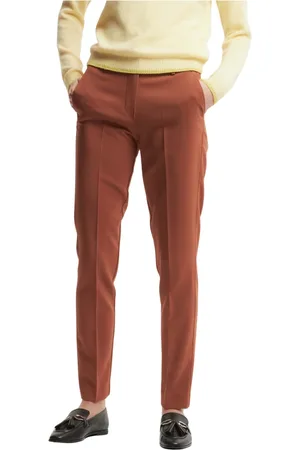 Kocca Chinos, female, , L, Elegant Pleated Cigarette Cut Trousers