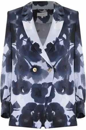 Kocca Blazers, female, , M, Abstract Pattern Double-Breasted Jacket