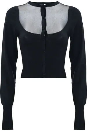 Kocca Cardigans, female, , XS, Buttoned Cardigan with Tulle Insert
