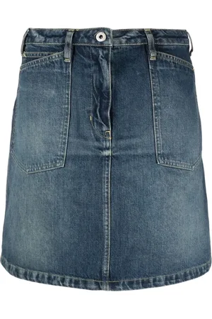 Kenzo A-Line Denim Miniskirt