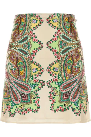 Etro Short Skirts, female, , S, Satin Printed Mini Skirt