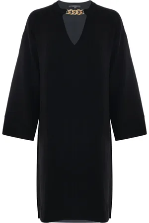 Kocca Knitted Dresses, female, , XS, Chain Embellished Knitted V-Neck Dress