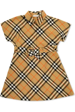 Burberry Vintage Check-Pattern Tied-Waist Dress