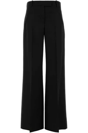 Alexander McQueen Wide Trousers, female, , S, Wide-leg Wool Blend Pant
