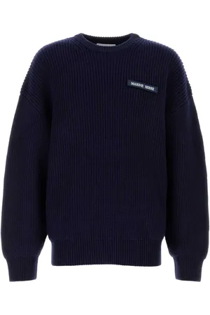 Marine Serre Half Cardigan Knit Crewneck Jumper