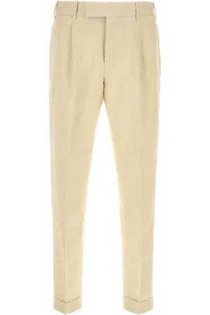 PT Torino Chinos, male, , 2XL, Cream Stretch Cotton Slim Fit Trousers